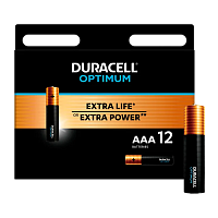 Батарейка Duracell Optimum LR03 AAA BL12 Alkaline 1.5V (12/96)