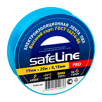 Изолента Safeline 19мм*20м ПВХ синий (10/200)