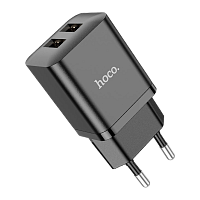 Сетевое З/У HOCO N25 2USB 2.1A черный (1/13/130)