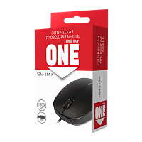 Мышь проводная Smartbuy 214 ONE классическая USB черный (1/100)