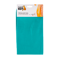 Тряпка для пола Рыжий кот M-03FL 80х90см микрофибра бирюзовый (1/25/100)