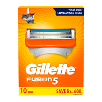 Сменные кассеты Gillette FUSION 5 лезвий 10шт. (цена за 1 шт) (10/100)