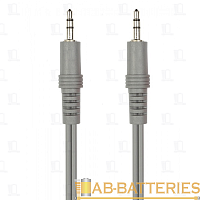 Кабель AUX Smartbuy KA-333 Jack 3.5mm (m)-Jack 3.5mm (m) 3.0м силикон серый (1/50)