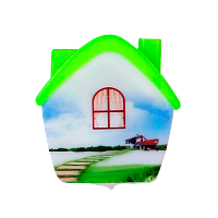 Ночник Camelion NL-173 "Домик" 4LED 1W 220V в розетку зеленый (1/24/96)