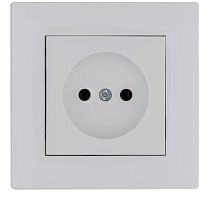 Розетка Makel KAREA RIZZ 1гн. 16A Б/З керамика белый 88001002