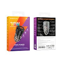 Автомобильное З/У Borofone BZ20 1USB+1Type-C 38W PD,QC черный (1/37/148)