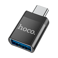 Адаптер HOCO UA17 Type-C (m)-USB3.0 (f) черный (1/37/370)