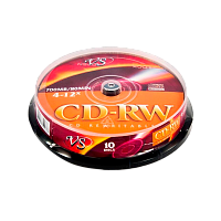 Диск CD-RW VS 700MB 4-12x 10шт. cake box (10/200) 