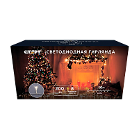 Гирлянда Старт НГ 200LED 10.0м нить 8 режимов мульти (1/24)