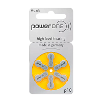 Батарейка PowerOne ZA10 BL6 Zinc Air 1.45V (6/60/300)