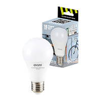 Лампа светодиодная Фаzа A60 E27 18W 5000К 220-240V груша (1/10/100)