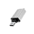 Переходник Borofone BV3 Type-C (m)-USB (f) алюминий серебряный (1/100/600)