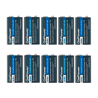 Батарейка GoPower Крона 6LR61 Shrink 1 Alkaline 9V (1/10/240)