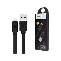 Кабель HOCO X5 USB (m)-Lightning (m) 1м 2.4A ПВХ черный (1/30/300)