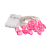 Гирлянда Космос Сердечки 3D 20LED 1,9+0,5м 2.5*1*2.3cм розовый прозрачный акрил белый теплый (1/24)