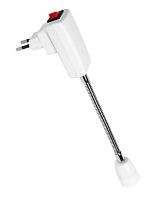 Переходник Smartbuy вилка-патрон Е14 гибкий 150мм с выключателем белый