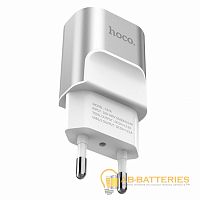 Сетевое З/У HOCO C47A 2USB 2.4A серебряный (1/21/126)