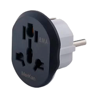 Сетевой переходник Merkan универсальный 16A 1р.Б/З черный