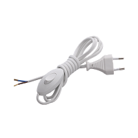 Выключатель для бра Makel 1-клав.пластик провод белый 10026 (1/20)