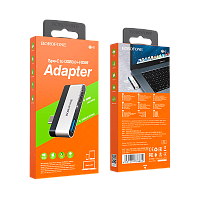 USB-Хаб Borofone DH2 1USB+HDMI Type-C (m) USB3.0 серебряный (1/27/162) 