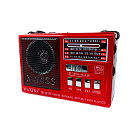 Радиоприемник Waxiba XB-701ВТ пластик microSD USB/Jack3.5 красный (1/40) 
