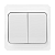 Выключатель Smartbuy 2-клавишный 10А белый "Марс" (SBE-02w-10-SW2-0)