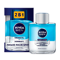 Лосьон Nivea 2в1 Свежесть + Комфорт после бритья 100мл (1/24)
