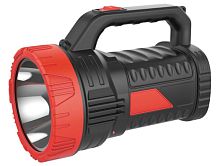 Фонарь туристический Спутник AFP808 5W LED от аккумулятора 2 режима черный красный