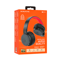 Наушники полноразмерные Borofone BO11 bluetooth 5.0 с микр. черный (1/24)