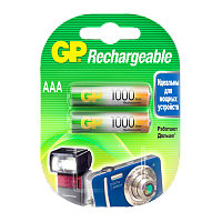 Аккумулятор бытовой GP HR03 AAA BL2 NI-MH 1000mAh в пластиковой упаковке (2/20/200)