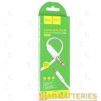 Кабель AUX HOCO UPA16 Jack 3.5mm (m)-Jack 3.5mm (m) 1м TPE белый (1/37/370) 