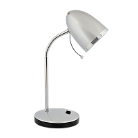 Светильник настольный Camelion KD-308 40W 230V E27 на основании 1.7м серебряный (1/12)
