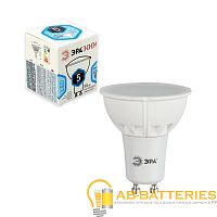 Лампа светодиодная ЭРА MR16 GU10 5W 4000К 220-240V софит Eco матовая (1/10/100)