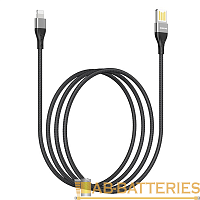 Кабель Borofone BU11 USB (m)-Lightning (m) 1.2м 2.4A нейлон черный (1/63/252)