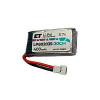 Аккумулятор ET LP802035-20CM Li-Pol, 3.7В, 400мАч (1/20)