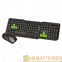 Набор клавиатура+мышь беспроводной Smartbuy 230346AG ONE черный зеленый (1/20)