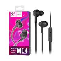Наушники внутриканальные GFPower M04 с микр. черный (1/200)