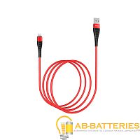 Кабель Borofone BX32 USB (m)-Lightning (m) 1м 2.4A нейлон красный (1/360)