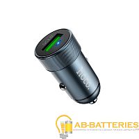 Автомобильное З/У HOCO Z32 1USB 3.0A 18W QC3.0 серый (1/14/140) 