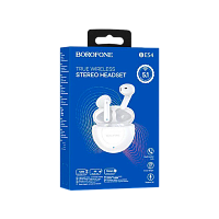 Наушники вставные Borofone BE54 bluetooth 5.1 с микр. белый (1/90)