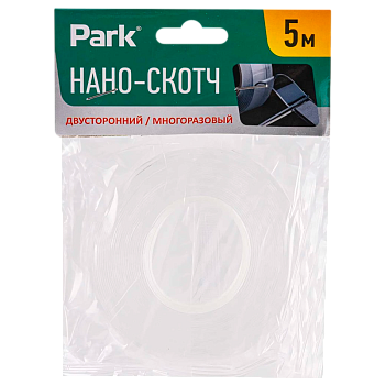 Нано-лента Park акрил 5м*20мм двусторонняя прозрачный (1/12/144)