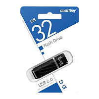 Флеш-накопитель Smartbuy Quartz 32GB USB2.0 пластик черный 