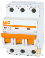 Автоматический выключатель ВА47-63 3Р 40А 4,5кА х-ка С TDM (SQ0218-0023) /4/40