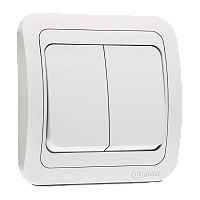Выключатель Makel Mimoza 2-клав.10A пластик белый 12003 (1/12)