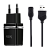 Сетевое З/У HOCO C12 2USB 2.4A с кабелем microUSB черный (1/10/100)