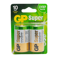 Батарейка GP Super LR20 D BL2 Alkaline 1.5V (2/20/160)
