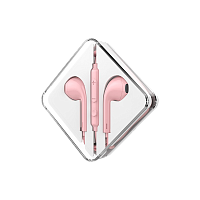Наушники вставные HOCO M55 с микр. розовый (1/31/310)