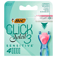 Сменные кассеты BIC "CLICK 3 SESITIVE" 3 лезвия 4шт. (цена за 1 шт) (4/24/96)