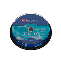 Диск CD-R Verbatim DL 700MB 52x 10шт. cake box (10/200)