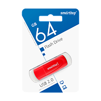 Флеш-накопитель Smartbuy Scout 64GB USB2.0 пластик красный 